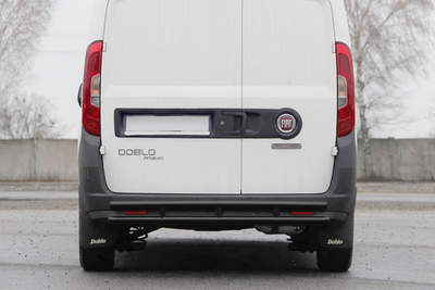 Задняя дуга AK002/1-Двойная Black (нерж.) для Opel Combo 2012-2018 гг