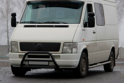Кенгурятник WT022 Black (нерж) для Volkswagen LT 1995-2006 гг