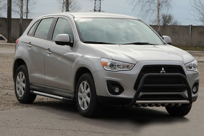 Кенгурятник WT003 Черный (Нержавеющая сталь) для Mitsubishi ASX 2010-2023 гг
