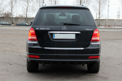 Задняя дуга AK-style Черная (нержавейка) для Mercedes GL сlass X164 2006-2012 гг
