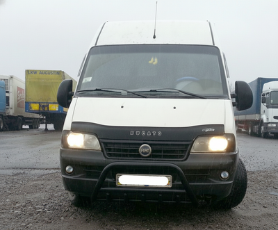 Кенгурятник WT003 Черный (Нержавеющая сталь) для Fiat Ducato 1995-2006 гг
