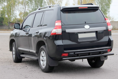 Задня дуга AK002-2v2 Black (нерж) для Toyota Land Cruiser Prado 150 2009-2023 рр