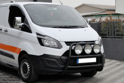 Кенгурятник WT022 Black (нерж.) для Ford Custom 2013-2022 гг