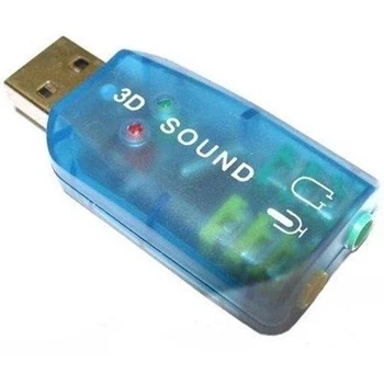 Звуковая карта Dynamode USB 6(5.1) каналов 3D RTL, голубая (USB-SOUNDCARD2.0 синій)