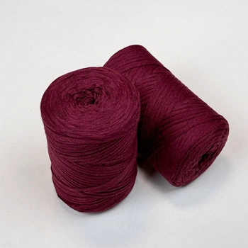 Шпагат для декору YarnArt twisted macrame 3mm 250г бордо (№781)