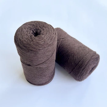 Шпагат для декору YarnArt twisted macrame 3mm 250г шоколад (№769)