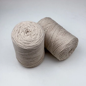 Шпагат для макраме YarnArt twisted 4мм 500г какао (№768)