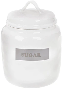 Банка фарфоровая Necollie "Sugar" 1500 мл, белая