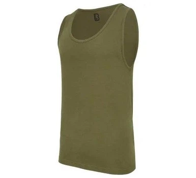 Тактическая майка, футболка без рукавов армейская 100% хлопка Brandit Tank Top олива 7XL