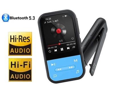 MP3 плеер Benjie X20 2.01" Bluetooth 5.3 Hi-Fi 64Gb с клипсой синий