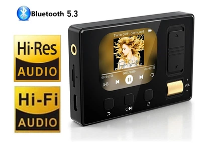 MP3 плеер Diofox M6 1.8" Bluetooth 5.3 Hi-Fi 32b с внешним динамиком металлисеский USB Type C