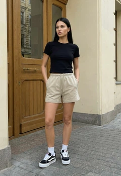 Шорты Женские Стаф Светло-оливковые Спортивные Staff Lin Light Olive L (389432)