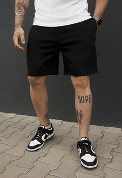 Мужские Шорты Трикотажные Стаф Черные Спортивные Staff Ri Black L (389514)