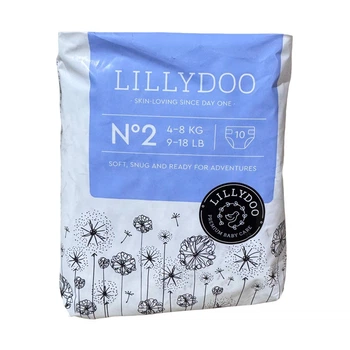 Підгузки 2 розміру Lillydoo 4-8 кг ,10 шт
