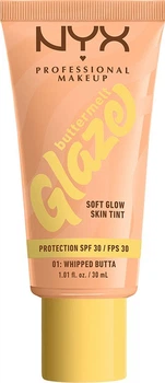 Тональна основа-тінт для обличчя NYX Professional Makeup Buttermelt Glaze Spf 30 01 Whipped Butta 30 мл (800897266752)