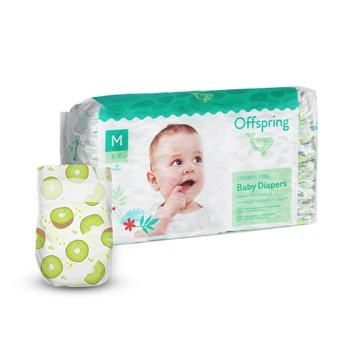 Підгузки Offspring Hairykiwi розмір M 6-10 кг 42 шт (DP-OI-FAT-M42P-HKW)