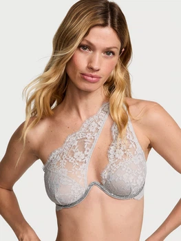 Бюстгальтер без пуш ап зі стразами сірого кольору Victoria's Secret р. XS арт. 30142