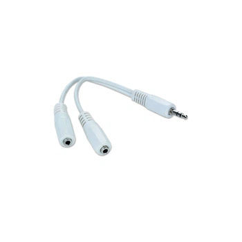 Кабель мультимедійний Jack 3.5mm папа/2xJack 3.5mm мама 0.1m Cablexpert (CCA-415W)