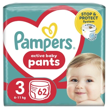 Підгузок Pampers трусики Pampers Pants Розмір 3 (6-11кг) 62 шт (8006540069233)