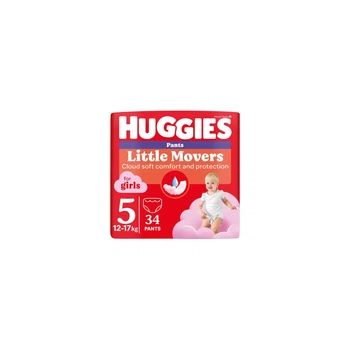 Підгузки Huggies Little Movers/Pants 5 (12-17 кг) для дівчаток 34 шт (5029053564272)