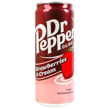 Напій газований Dr. Pepper полуниця із вершками 330 мл 5904741660026