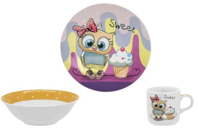 Детский набор столовой посуды Limited Edition Sweet Owl из 3 предметов (C525)