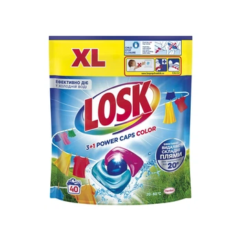 Капсули для прання Losk 3+1 Power Caps Color 40 шт. (9000101802016)