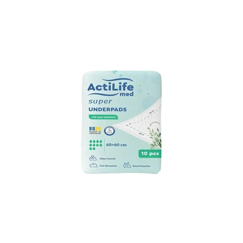 Пелюшки для малюків ActiLife Med Super 60 х 60, 10 шт (4820174981440)