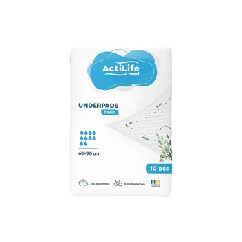 Пелюшки для малюків ActiLife Med Basic 60 х 90, 10 шт (4820174981426)