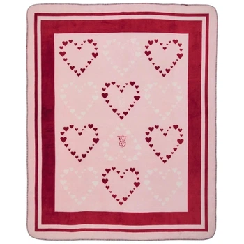 Плюшевый плед PINK Victoria’s Secret Pink Hearts Cozy-Fleece Blanket