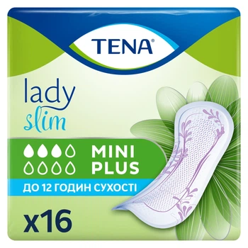 Урологічні прокладки Tena Lady Slim Mini Plus 16 шт. (7322540852868)
