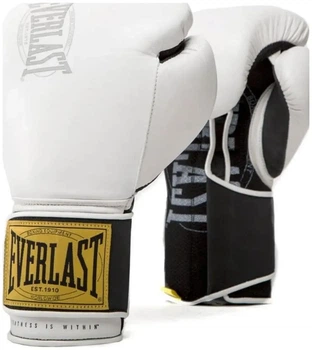 Боксерські рукавиці Everlast 1910 CLASSIC TRAINING GLOVE 14 унцій, чорно-білі