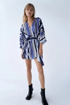 Комбінезон Zara синій в білу смужку MKMLC972 M