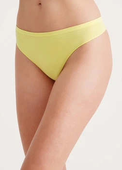 Трусики стрінги жіночі безшовні Giulia STRING BRIEFS COLOR S/M Yellow-charlock