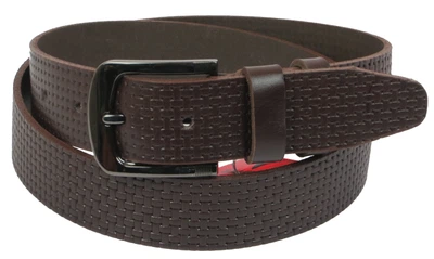 Кожаный ремень Skipper 110-130 x 3.8 см Коричневый (1118-38)