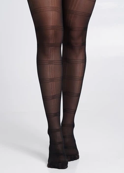 Жіночі колготки в сітку з візерунком Giulia MEGAN 40 (8) 2 Black-nero