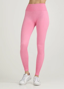Легінси жіночі спортивні в рубчик з моделювальним швом Giulia LEGGINGS RIB L/XL Pink-rosa pink