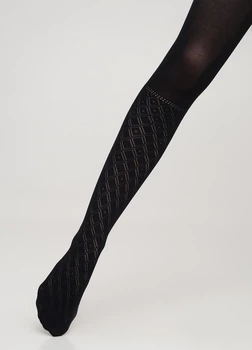 Дитячі ажурні колготки із мікрофібри Giulia TRAISY KIDS 80 (4) 92/98 Black-nero