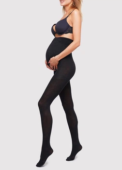 Теплі колготки для вагітних Giulia MAMA COTTON 200 2 Black-nero