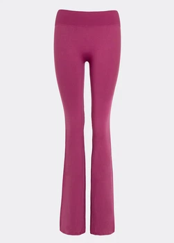 Жіночі безшовні легінси кльош із заниженою посадкою Giulia FLEXING LEGGINGS JIVE S/M Beige-domsor