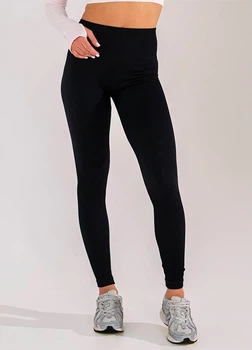 Жіночі безшовні легінси в рубчик з моделюючим швом Giulia FLEXING LEGGINGS POWER L/XL Black-black
