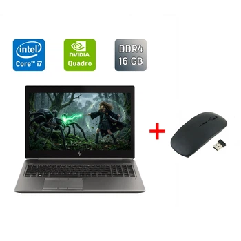 Мобільна робоча станція Б-клас HP zBook 15 G6 / 15.6" (1920x1080) IPS / Intel Core i7-9750H (6 (12) ядер по 2.6 - 4.5 GHz) / 16 GB DDR4 / 128 GB SSD + 500 HDD / nVidia Quadro T2000, 4 GB GDDR5, 128-bit / WebCam / Windows б/в + Подарунок Миша