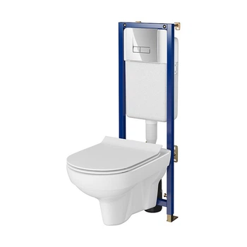 Установочный модуль Cersanit B621 Tech Line Opti с унитазом City и кнопкой Base Smart/Circle