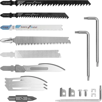 Сменный комплект для плоскогубцев BIBURY Multitool, кусачек для проволоки, сменной отвертки и стеклобойного инструмента, сменных лезвий для пил, напильников и скальпелей, подходящих для многоцелевых плоскогубцев, аксессуаров для мультиинструментов.