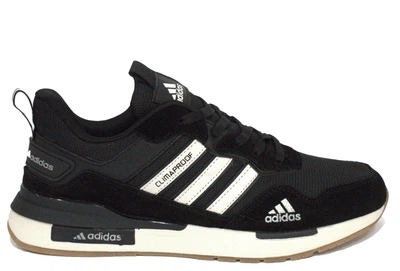 Чоловічі кросівки Adidas замш текстиль чорні з білим 41