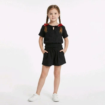 Детские летние свободные шорты для девочки 98-104 см (3-4Y) Primark серый