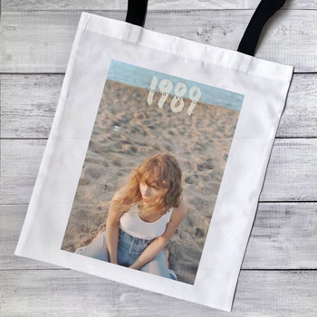 Еко сумка, шопер з принтом Taylor Swift Тейлор Свіфт 39х34 см (ТС012607)