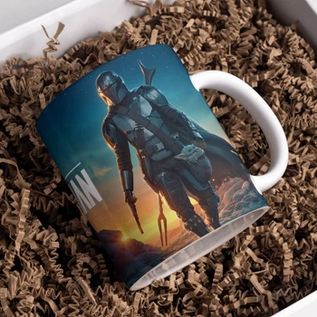 Чашка черная хамелеон The Mandalorian Мандалорец Звездные войны 330 мл (МДЗ00327)