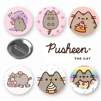 Набор закатный значков Pusheen Пушин 6 шт (ЗН10104)