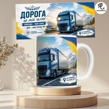 Чашка Кружка Autoprint Для водителя дальнобойщика Подарок водителю 330 мл (CUP138)